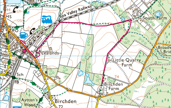 Birchden Vineyards Walking Map