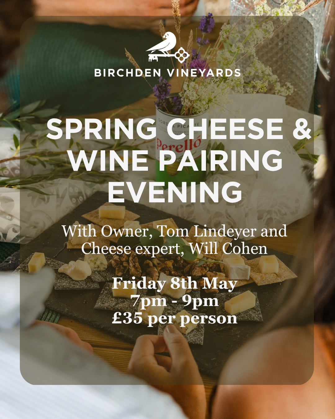 Spring Cheese and Wine Pairing Evening