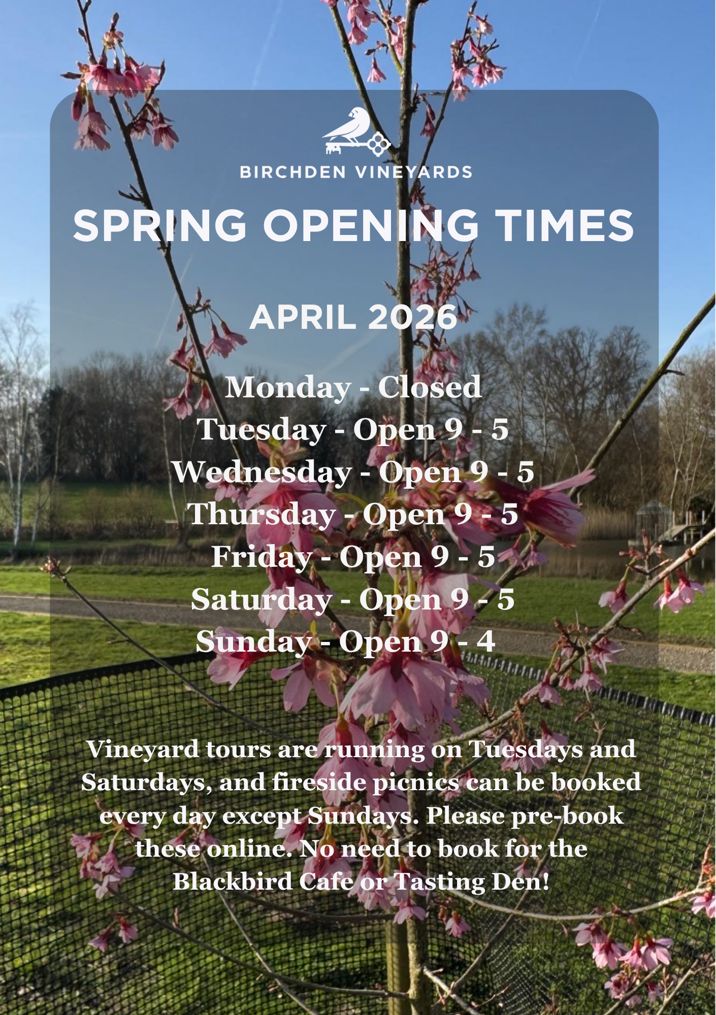 What's on this Spring at Birchden Vineyards